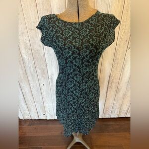 All that Jazz Black and Teal Vintage Lace Dress